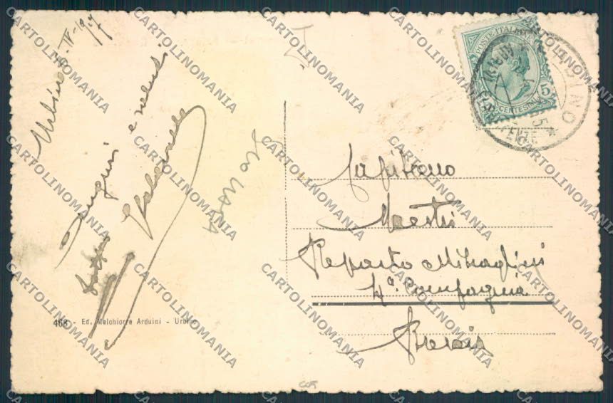 Pesaro Urbino SCOLLATA cartolina MV8157 – retro
