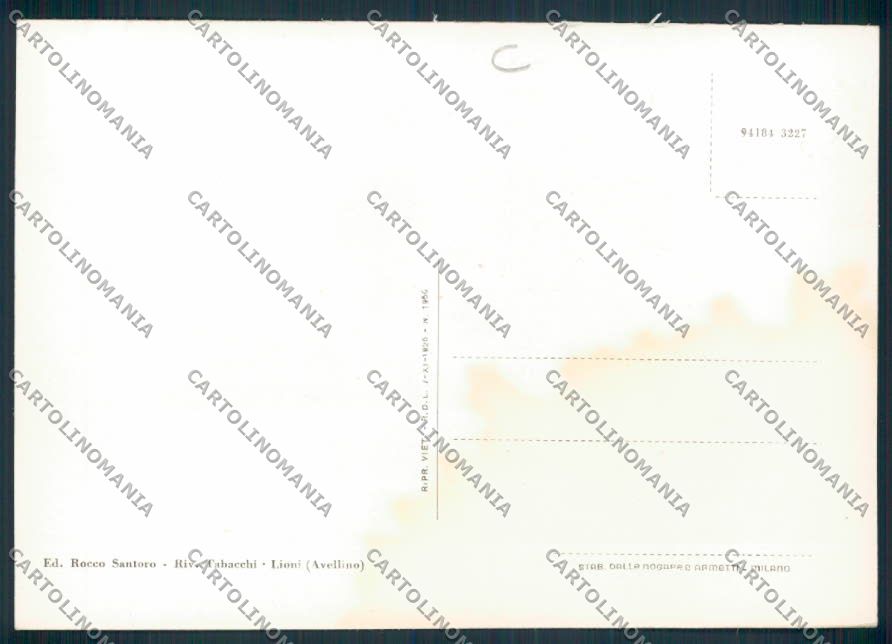 Avellino Lioni FG cartolina MV8205 – retro