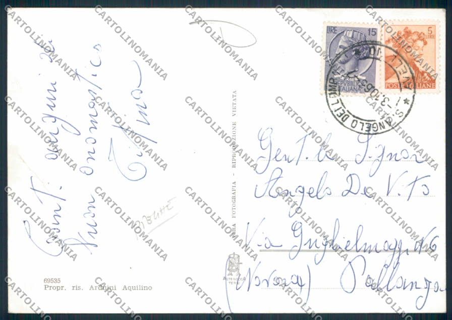 Avellino Sant'Angelo Lombardi PIEGHE FG foto cartolina MV8212 – retro