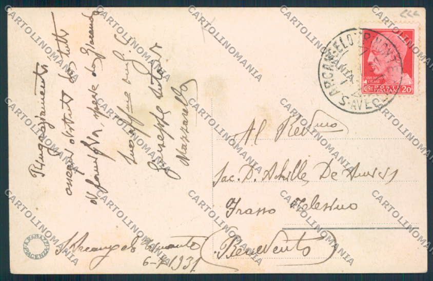 Benevento Sant'Angelo Trimonte ABRASA cartolina MV8245 – retro