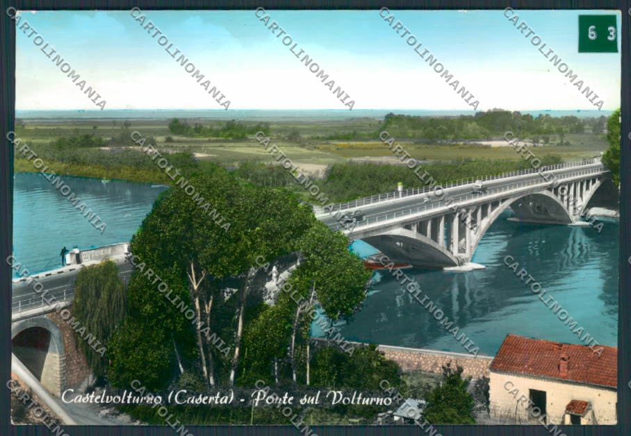Caserta Castelvolturno ADESIVO FG foto cartolina MV8281 – fronte