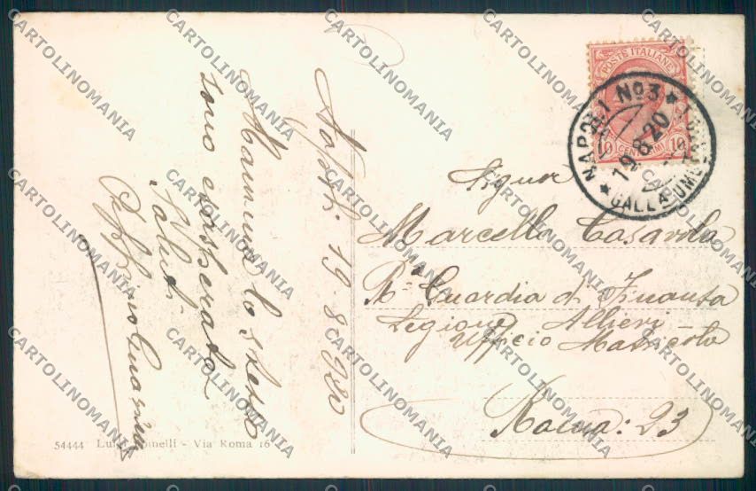 Napoli città Stazione cartolina MV8313 – retro
