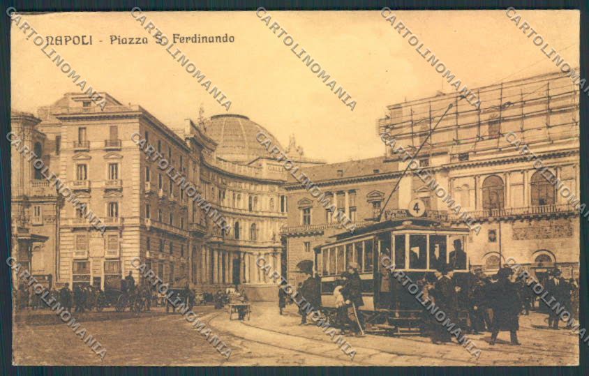 Napoli città tram cartolina MV8404 – fronte
