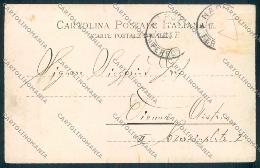 Napoli città PIEGHINA cartolina MV8407 – retro