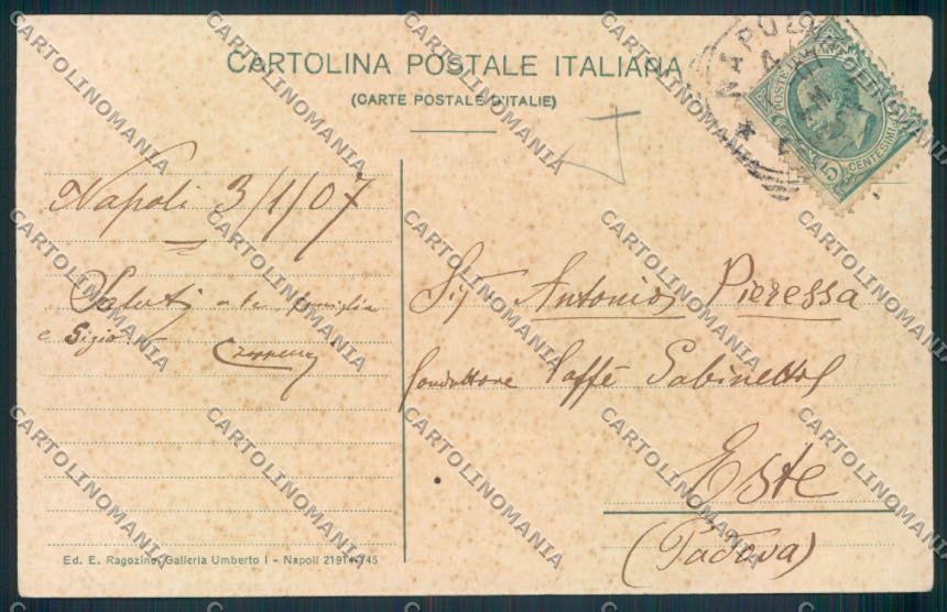 Napoli città cartolina MV8410 – retro