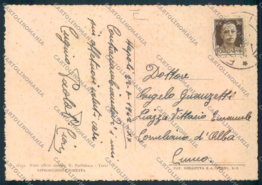 Napoli città FG cartolina MV8437 – retro