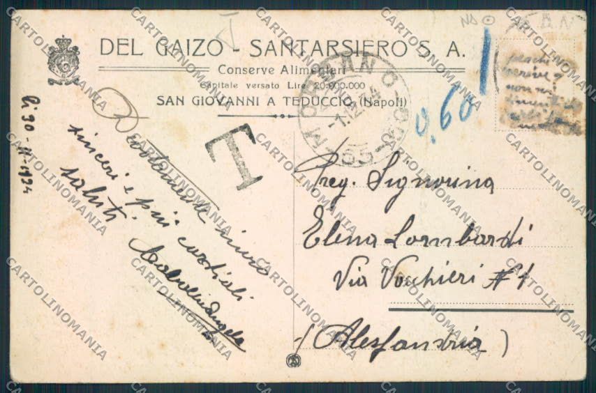Napoli San Giovanni Teduccio PIEGHINE cartolina MV8448 – retro