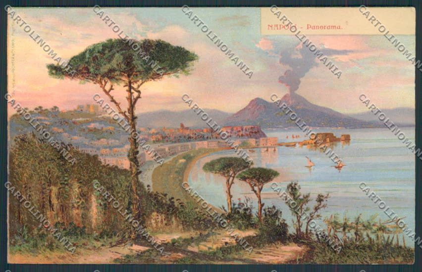 Napoli città Illustrata cartolina MV8450 – fronte