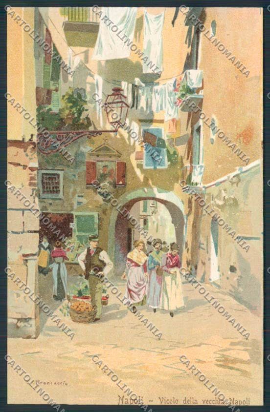 Napoli città Illustrata cartolina MV8454 – fronte