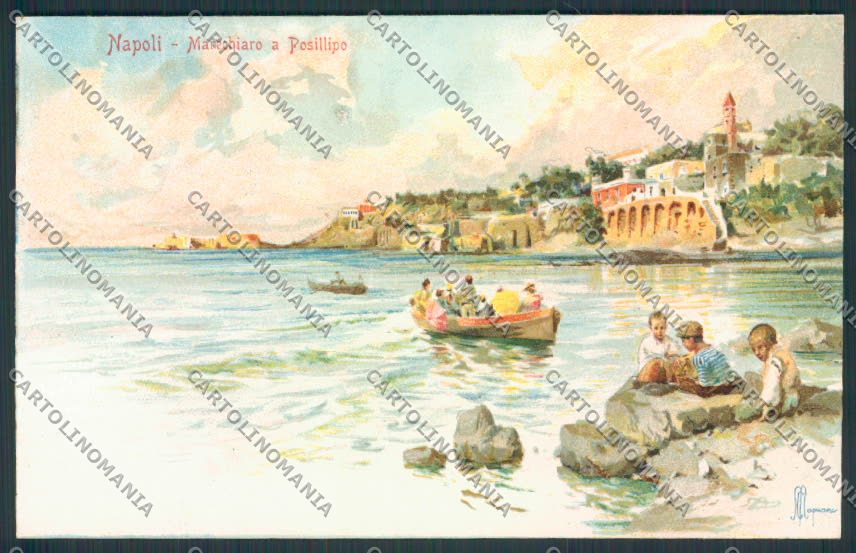 Napoli città Illustrata cartolina MV8459 – fronte