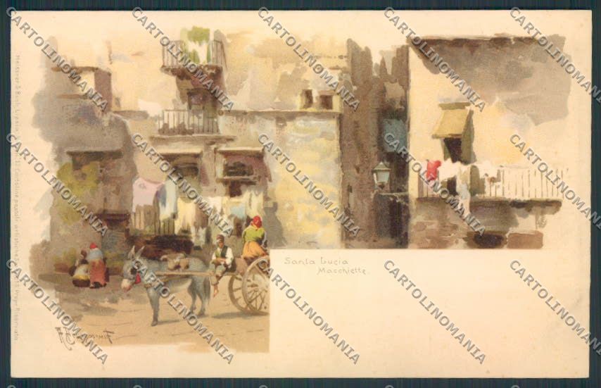 Napoli città Illustrata cartolina MV8461 – fronte