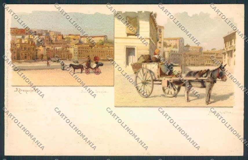 Napoli città Illustrata cartolina MV8462 – fronte