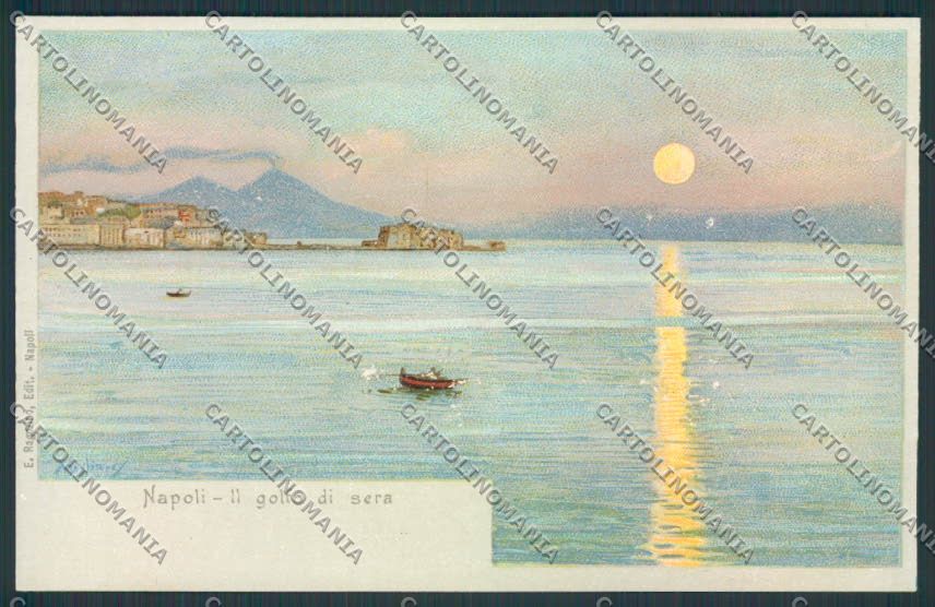 Napoli città Illustrata ABRASA cartolina MV8471 – fronte