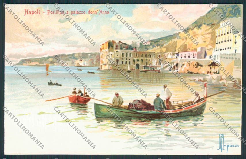 Napoli città Illustrata cartolina MV8474 – fronte
