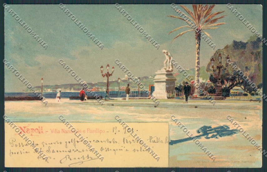 Napoli città Illustrata cartolina MV8475 – fronte