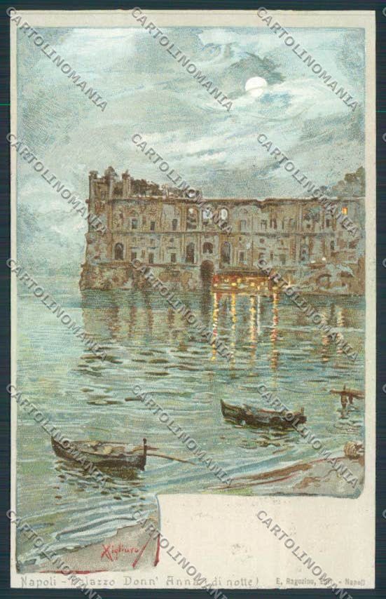 Napoli città Illustrata cartolina MV8477 – fronte