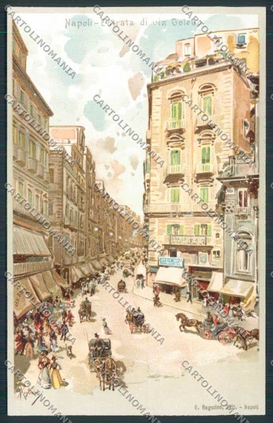 Napoli città Illustrata cartolina MV8480 – fronte