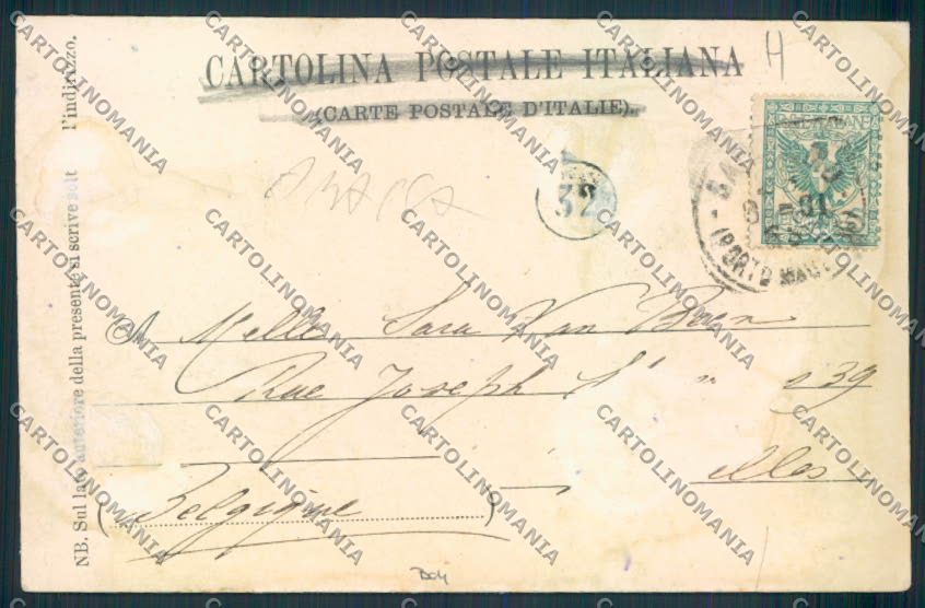 Napoli Vesuvio Vulcan ABRASA MACCHIA cartolina MV8502 – retro