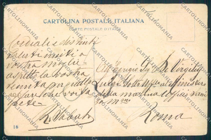 Napoli Vesuvio Vulcan Torre Annunziata cartolina MV8505 – retro