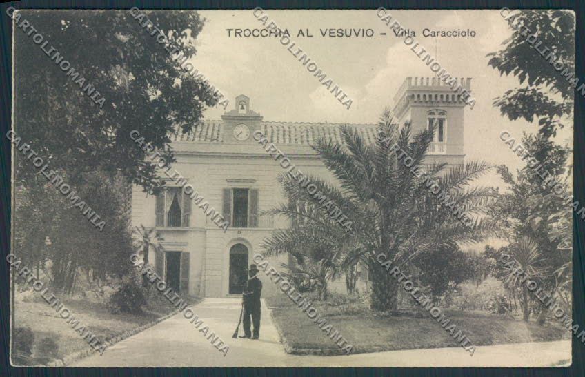Napoli Trocchia al Vesuvio PIEGA cartolina MV8529 – fronte