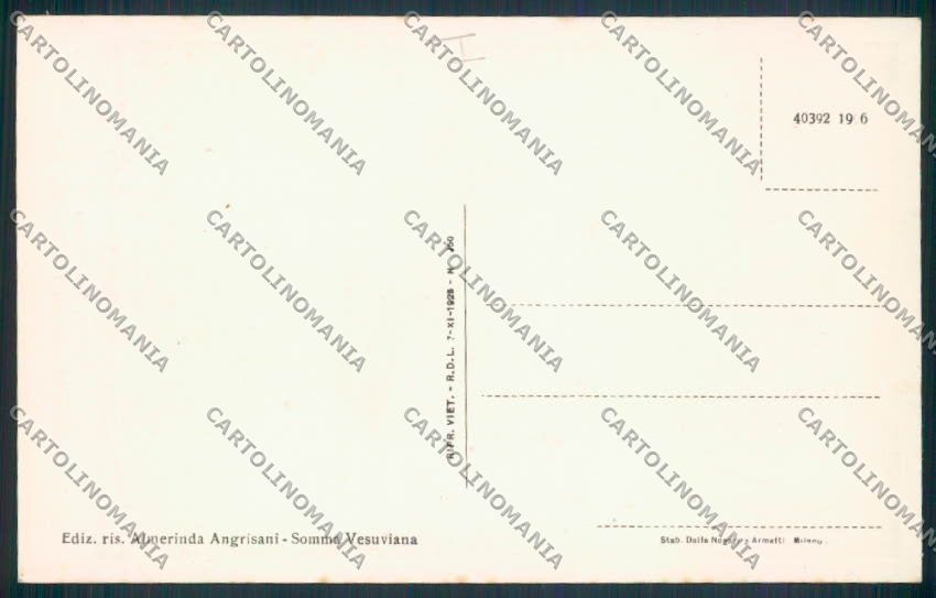 Napoli Somma Vesuviana cartolina MV8535 – retro