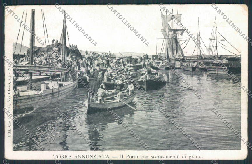 Napoli Torre Annunziata PIEGHINA cartolina MV8536 – fronte