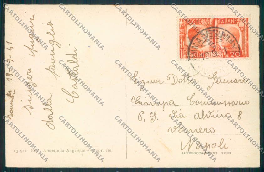 Napoli Somma Vesuviana cartolina MV8558 – retro