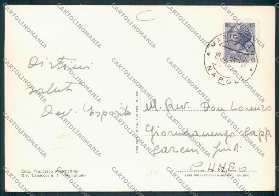 Napoli Marigliano FG cartolina MV8565 – retro