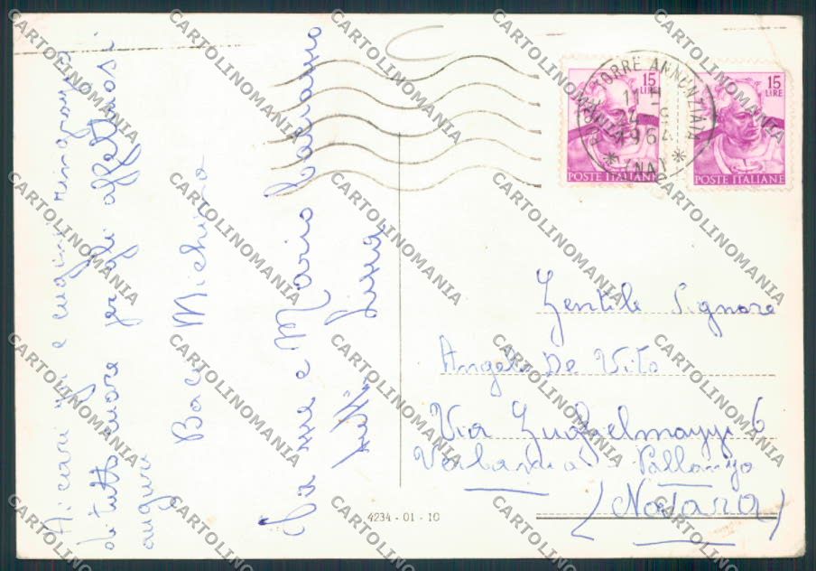Napoli Torre Annunziata Saluti da FG cartolina MV8570 – retro