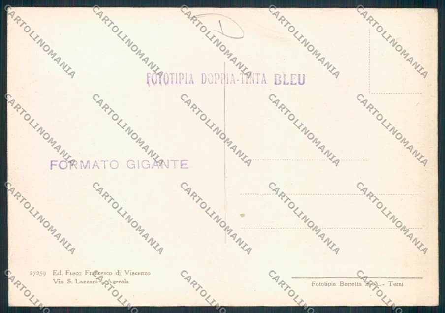 Napoli Agerola San Lazzaro FG cartolina MV8573 – retro