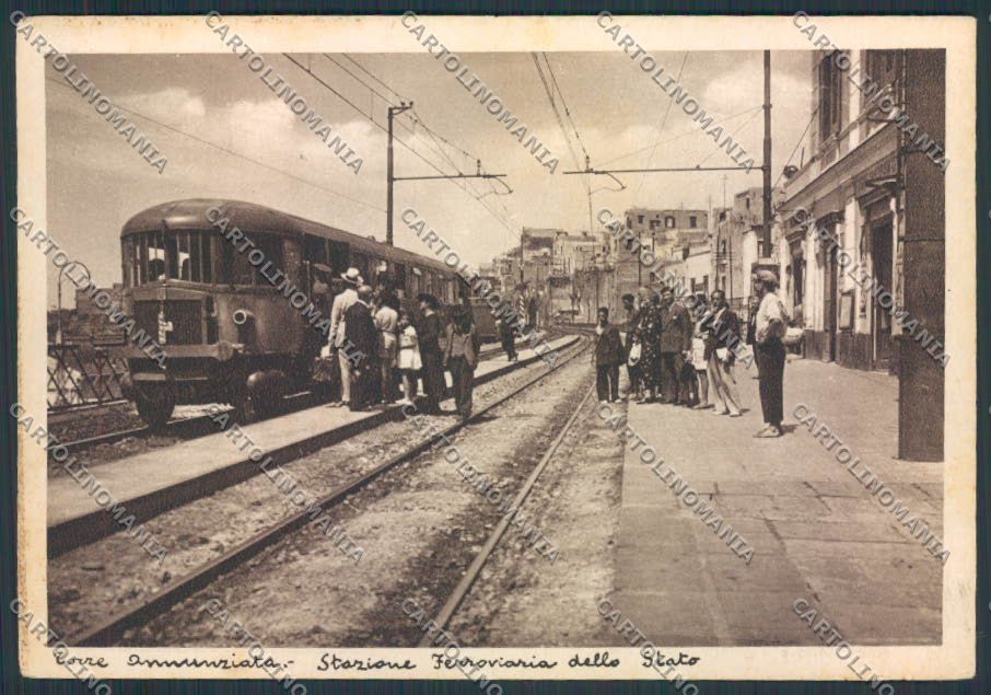Napoli Torre Annunziata Stazione FG cartolina MV8588 – fronte