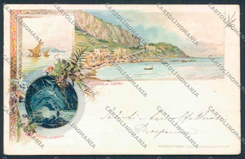 Napoli Capri Gruss PIEGHINE cartolina MV8614 – fronte