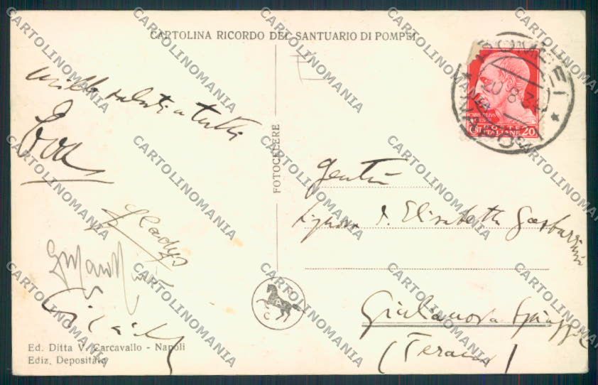 Napoli Pompei Saluti da foto cartolina MV8641 – retro
