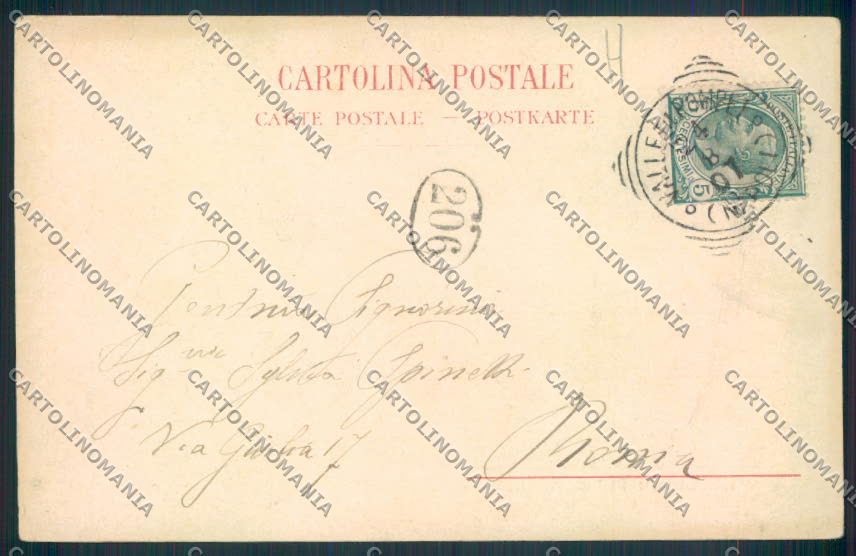 Napoli Pompei Valle PIEGHINE cartolina MV8648 – retro