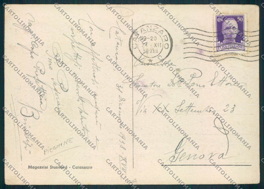 Catanzaro PIEGHINE MACCHIA FG cartolina MV8721 – retro