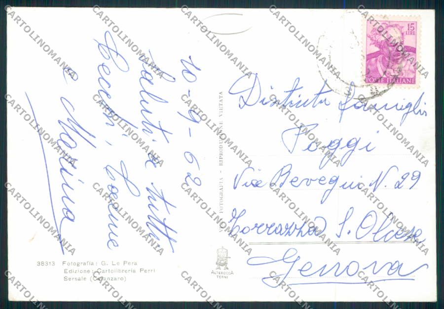 Catanzaro Sersale FG foto cartolina MV8732 – retro