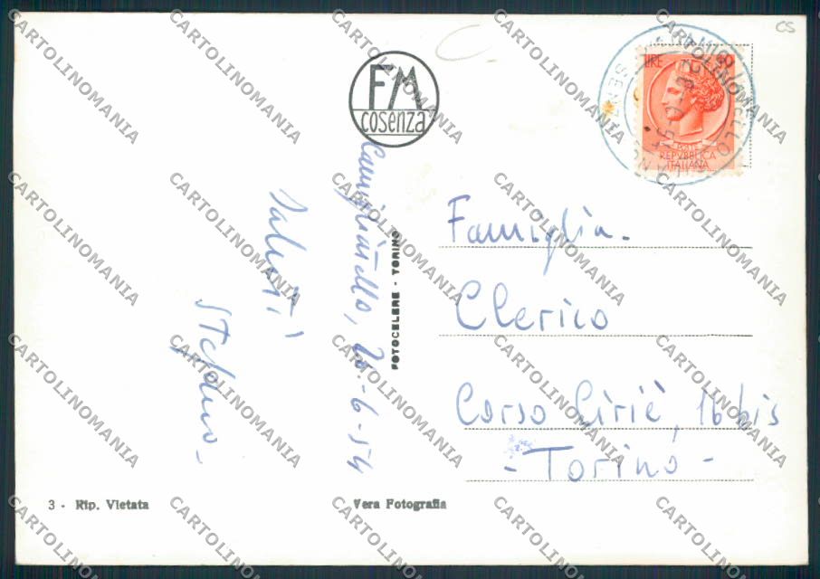 Cosenza La Sila Camigliatello FG foto cartolina MV8756 – retro