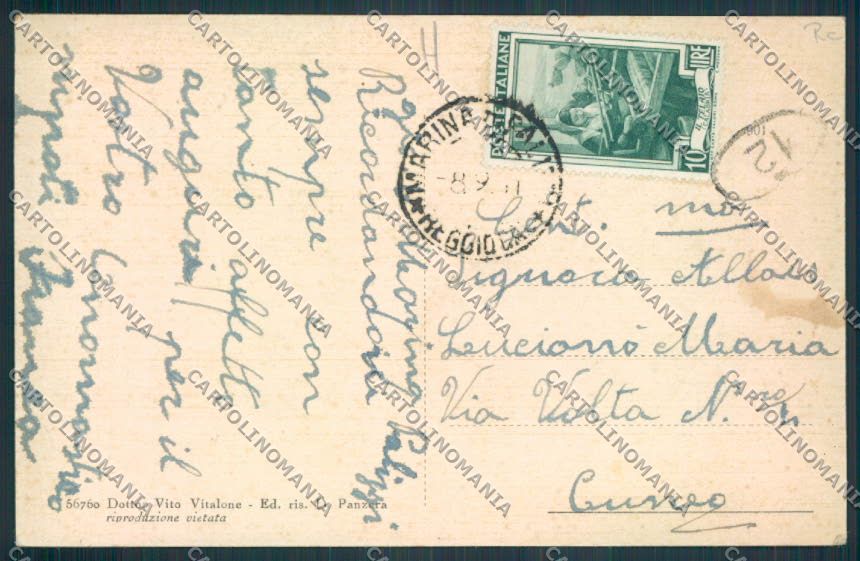 Reggio Calabria Palizzi Marina Saluti da cartolina MV8803 – retro