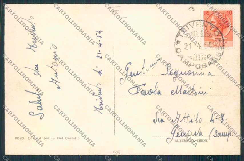Campobasso Trivento cartolina MV8864 – retro