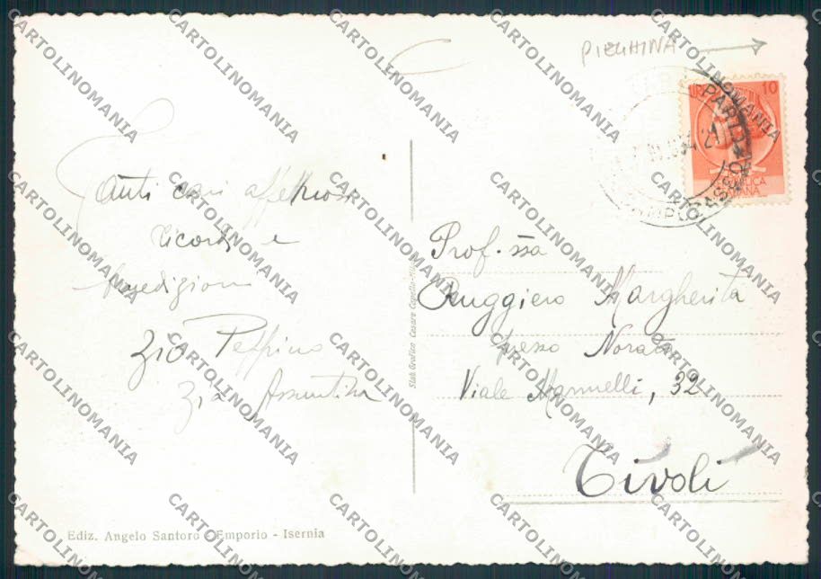 Isernia città PIEGHINA FG foto cartolina MV8900 – retro