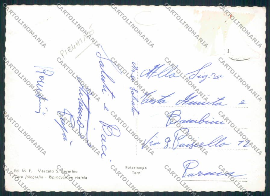 Salerno Mercato San Severino PIEGHINE FG foto cartolina MV9037 – retro