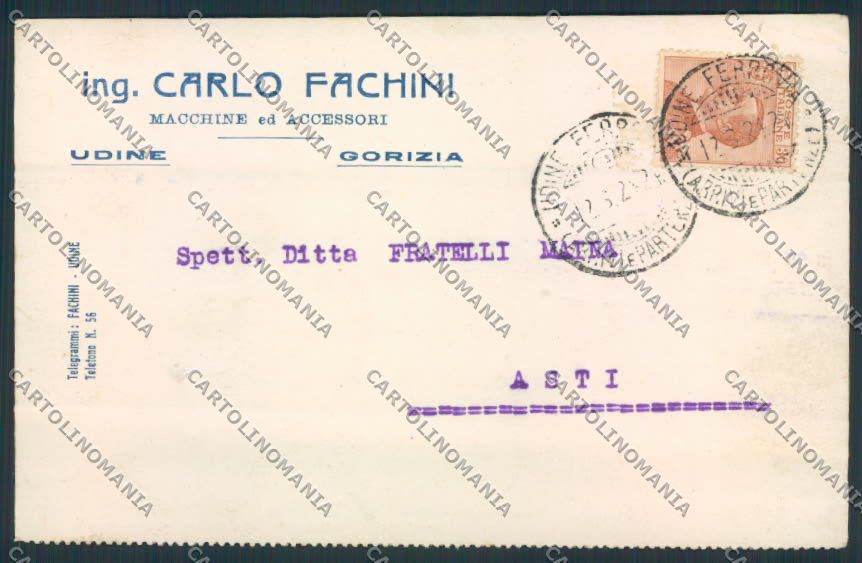 Gorizia città Commerciale SCOLLATA cartolina MV9126 – fronte