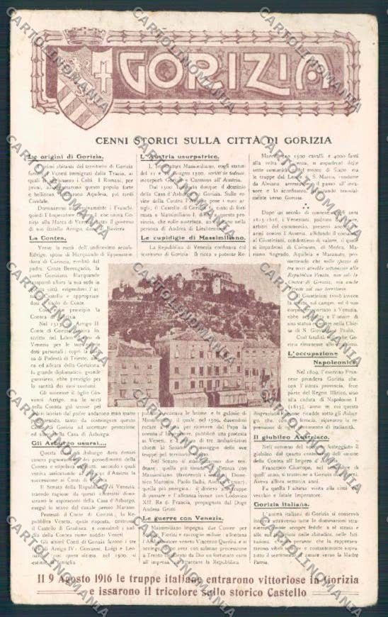 Gorizia città PIEGHINE cartolina MV9156 – fronte