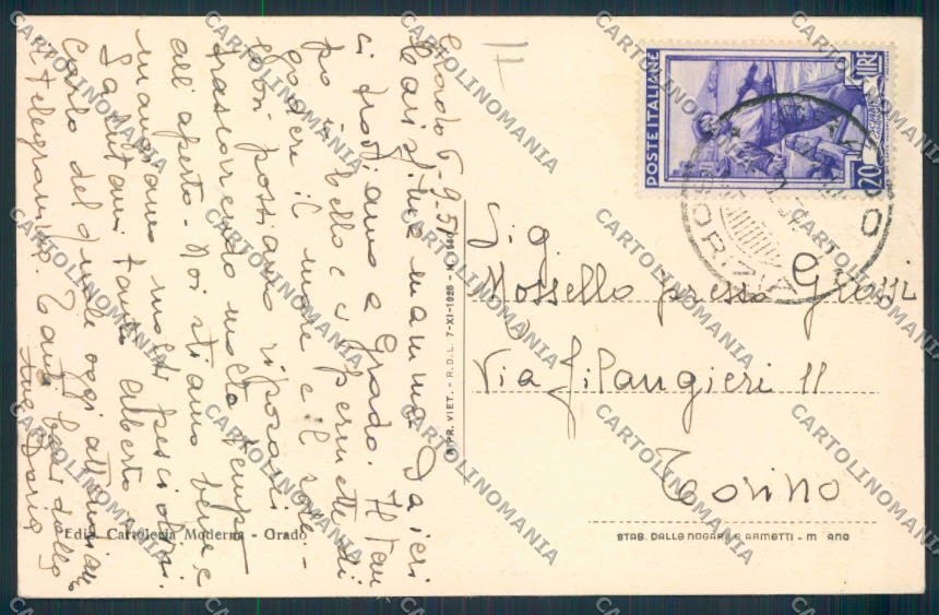 Gorizia Grado cartolina MV9200 – retro