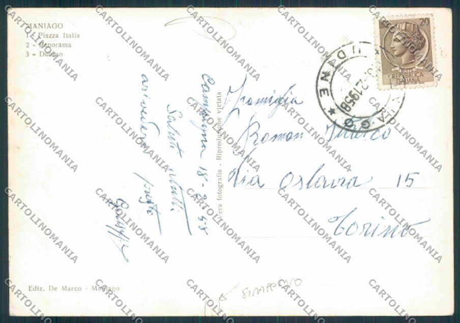 Pordenone Maniago STRAPPINO foto FG cartolina MV9312 – retro