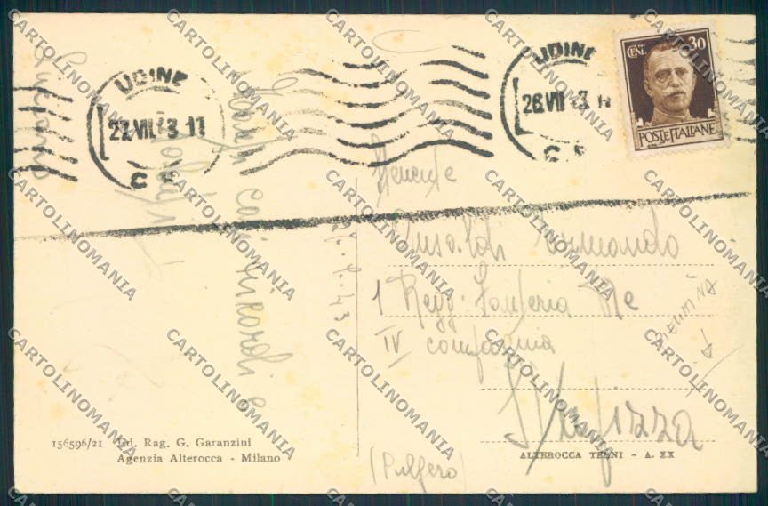 Udine Città PIEGHINA cartolina MV9330 – retro
