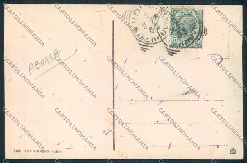 Udine Città ABRASA cartolina MV9398 – retro