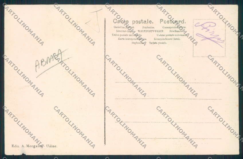 Udine Città ABRASA cartolina MV9402 – retro