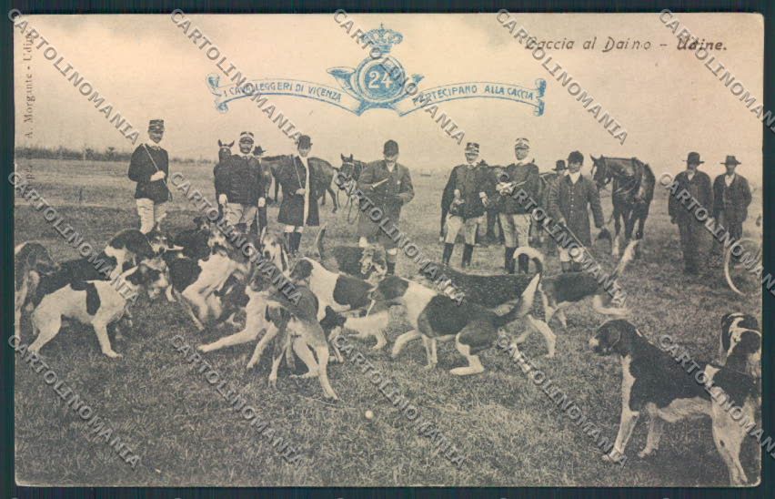 Udine Caccia Cavalleggeri Vicenza cartolina MV9422 – fronte