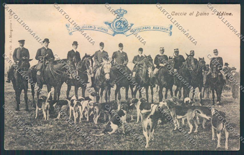 Udine Caccia Cavalleggeri Vicenza cartolina MV9423 – fronte